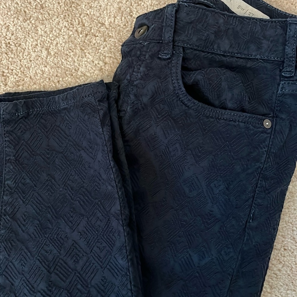 Anthropologie Pilcro Script Textured Jeans